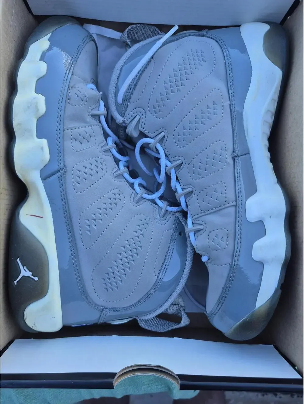 Air Jordan 9 Retro Athletic Shoes Sz 4.5 Cool Gray Pre-owned